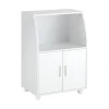 SoBuy Køkkenvogn med 2 skuffer i hvid 55x38x84cm, moderne FRG241-W