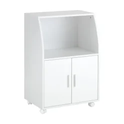 SoBuy Køkkenvogn med 2 skuffer i hvid 55x38x84cm, moderne FRG241-W