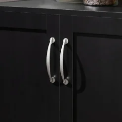 SoBuy Køkkenvogn med 1 skuffe i sort 60x44.5x91cm, funktionel FKW22-SCH