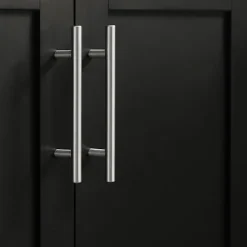 SoBuy Køkkenvogn med 1 skuffe i sort 78x46x90cm, funktionel FKW110-SCH