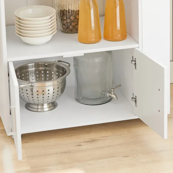 SoBuy Køkkenvogn med 1 skuffe i hvid 75x46x88cm, funktionel FKW113-WN