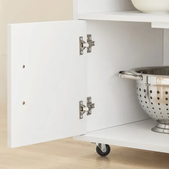 SoBuy Køkkenvogn med 1 skuffe i hvid 75x46x88cm, funktionel FKW113-WN