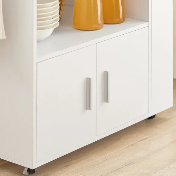 SoBuy Køkkenvogn med 1 skuffe i hvid 75x46x88cm, funktionel FKW113-WN