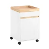 SoBuy Kontormøbel med 1 dør i hvid 40x40x63.5cm, funktionel ASK03-W
