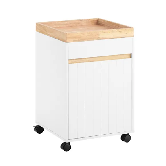 SoBuy Kontormøbel med 1 dør i hvid 40x40x63.5cm, funktionel ASK03-W