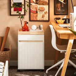 SoBuy Kontormøbel med 1 dør i hvid 40x40x63.5cm, funktionel ASK03-W