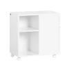 SoBuy Kontormøbel med 1 skuffe i hvid 58x35x59.3cm, moderne ASK05-W