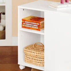 SoBuy Kontormøbel med 1 skuffe i hvid 58x35x59.3cm, moderne ASK05-W