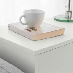 SoBuy Kontormøbel med 2 skuffer i hvid 60x35x70cm, moderne FBT105-W