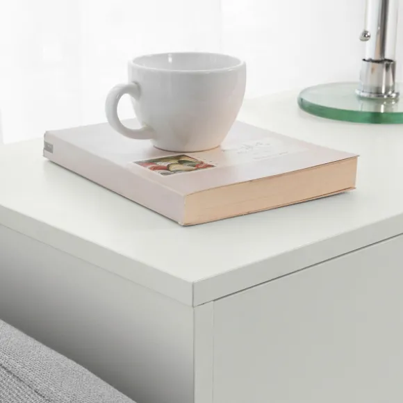 SoBuy Kontormøbel med 2 skuffer i hvid 60x35x70cm, moderne FBT105-W