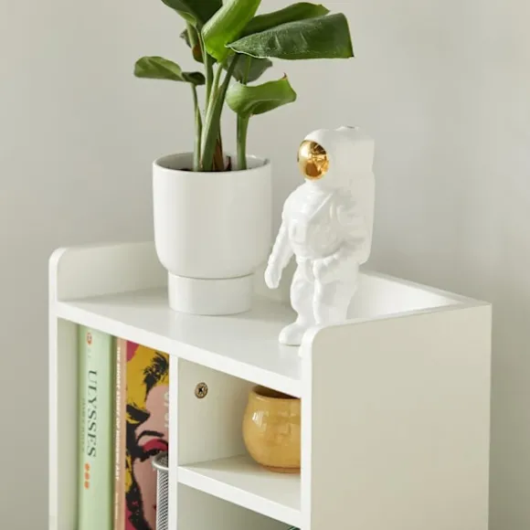 SoBuy lave opholdsborde opholdsborde med vitrinlåger FBT100-W White