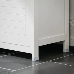 SoBuy Lavt badeværelsesskab med 2 døre i hvid 70x35x89cm, moderne BZR121-W
