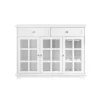 SoBuy Lavt skab med 2 skuffer i hvid 119x40x90cm, moderne FSB77-W