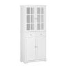 SoBuy Lavt skab med 2 skuffer i hvid 75x40x175.5cm, moderne FSB76-W