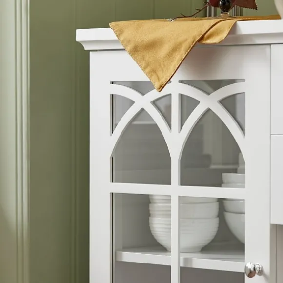 SoBuy Lavt skab med 2 skuffer i hvid 120x39x78cm, moderne FSB79-W