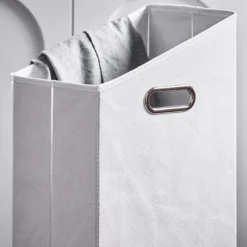 SoBuy Linnedskab med 1 dør i hvid 30x30x97cm, funktionel BZR161-W