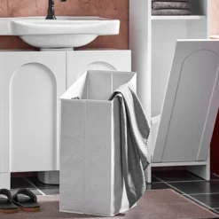 SoBuy Linnedskab med 1 dør i hvid 30x30x97cm, funktionel BZR161-W