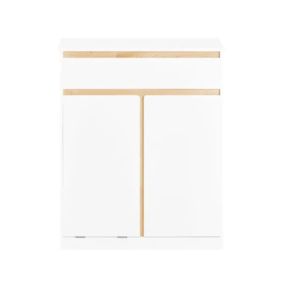 SoBuy Linnedskab med 1 skuffe i hvid 70.5x33x85cm, klassisk BZR79-W