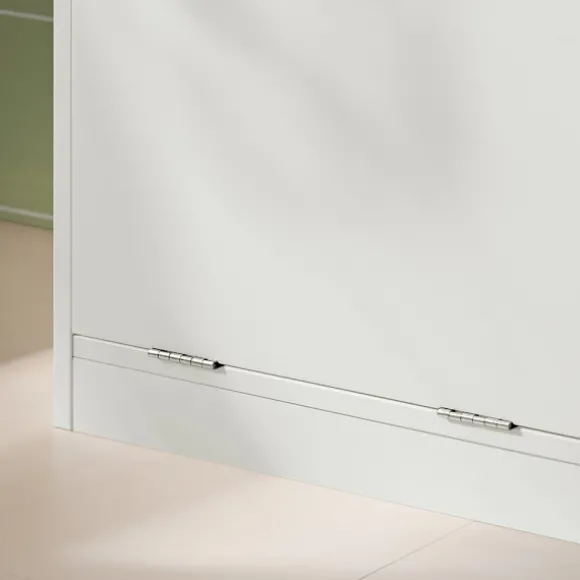 SoBuy Linnedskab med 1 skuffe i hvid 70.5x33x85cm, klassisk BZR79-W
