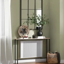 SoBuy lys eg entrékonsol med udtrækkelig og pladsbesparende og nem at samle 120x20x80cm, moderne