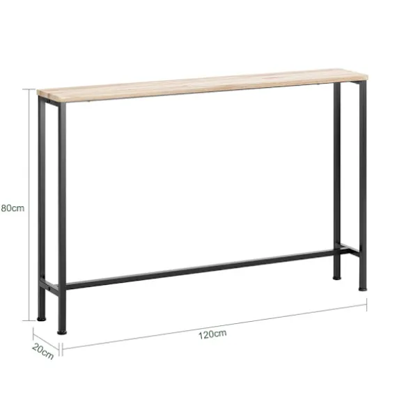 SoBuy lys eg entrékonsol med udtrækkelig og pladsbesparende og nem at samle 120x20x80cm, moderne