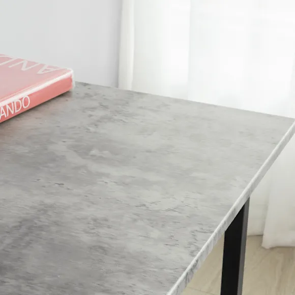 SoBuy lysegrå bord med 2 skamler med pladsbesparende 80x50x87cm, industriel OGT10-HG