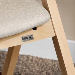 SoBuy lysegrå klapstol med sammenklappeligt og polstret sæde og polstret ryglæn 60x48x78cm FST40-HG