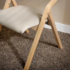 SoBuy lysegrå klapstol med sammenklappeligt og polstret sæde og polstret ryglæn 60x48x78cm FST40-HG