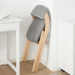 SoBuy lysegrå klapstol med sammenklappelig og pladsbesparende 54x47x81cm, funktionel FST92-N