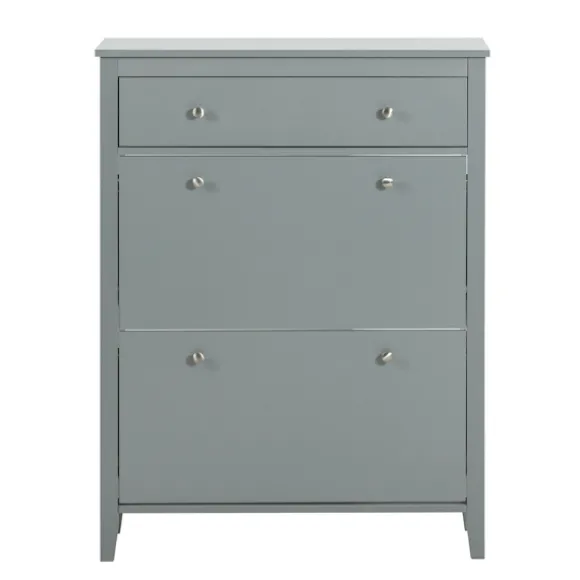 SoBuy lysegrå skoskab med 1 skuffe 24.99x80.01x108cm, moderne FSR89-HG