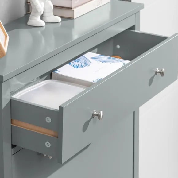 SoBuy lysegrå skoskab med 1 skuffe 24.99x80.01x108cm, moderne FSR89-HG
