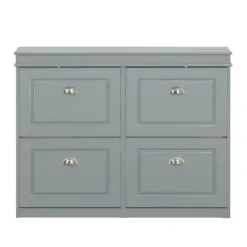 SoBuy lysegrå skoskab med 4 døre 105x24x83.01cm, moderne FSR79-HG