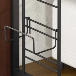 SoBuy Mikrobølgeovnshylde med 3 hylder i mørkebrun 52x35x71.5cm, industriel KCR08-PF