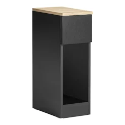 SoBuy Nattbord med 1 skuffe i sort 20x35x60cm, moderne FBT111-SCH