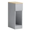 SoBuy Nattbord med 1 skuffe i lysegrå 20x35x60cm, moderne FBT111-HG