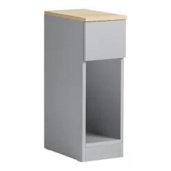 SoBuy Nattbord med 1 skuffe i lysegrå 20x35x60cm, moderne FBT111-HG