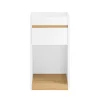 SoBuy Nattbord med 1 skuffe i hvid 30x35x55cm, moderne FBT137-W