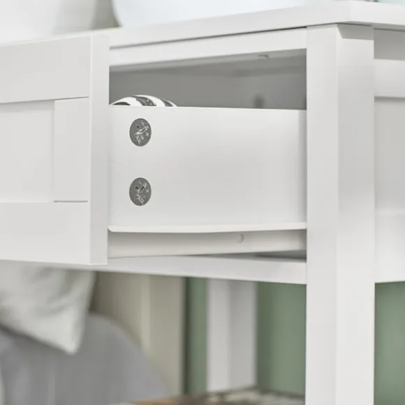 SoBuy Nattbord med 1 skuffe i hvid 45x30x68cm, moderne FBT46-W