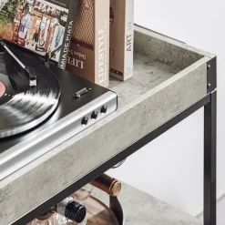 SoBuy Serveringsvogne med bakke Køkkenvogne FKW56-HG Grey