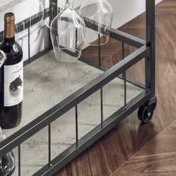 SoBuy Serveringsvogne med bakke Køkkenvogne FKW56-HG Grey