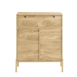 SoBuy Skab til sko med 2 døre i guld 83x38x100cm, moderne FSB96-G
