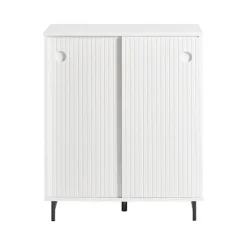 SoBuy Skab til sko med 1 dør i hvid 70x37x88cm, moderne FSB62-W