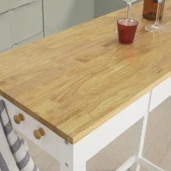 SoBuy skrivebord med skuffe Barbord Spisebord med stole FWT50-WN