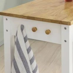 SoBuy skrivebord med skuffe Barbord Spisebord med stole FWT50-WN