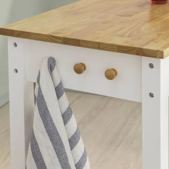 SoBuy skrivebord med skuffe Barbord Spisebord med stole FWT50-WN