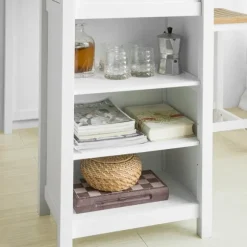 SoBuy skrivebord med skuffe computerbord SpisebordFWT64-WN