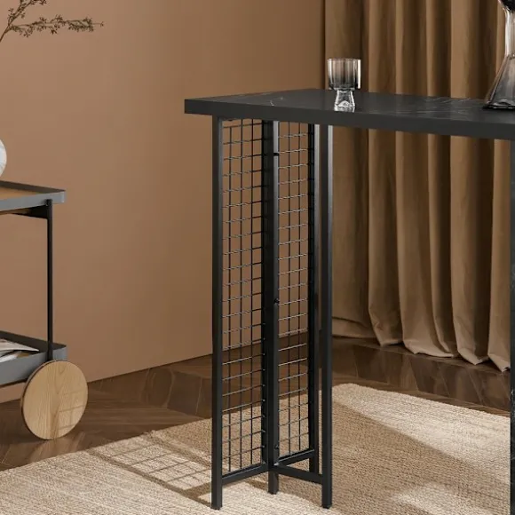 SoBuy sort barbord 120x50x105cm, industriel FWT100-SCH