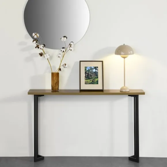 SoBuy sort entrékonsol 119.5x19.5x75cm, industriel FSB50-PF