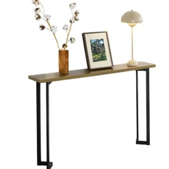 SoBuy sort entrékonsol 119.5x19.5x75cm, industriel FSB50-PF