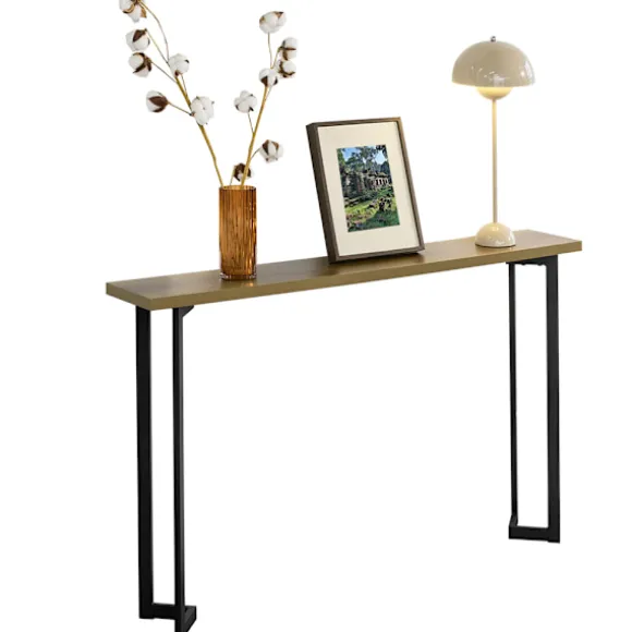 SoBuy sort entrékonsol 119.5x19.5x75cm, industriel FSB50-PF